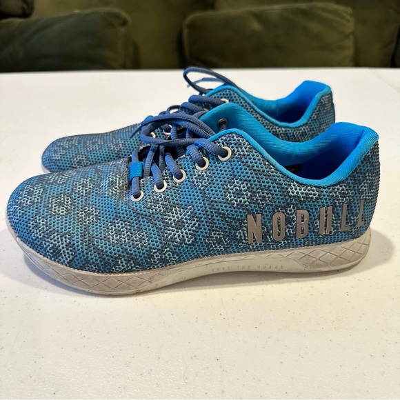 Nobull Spring Floral Running Shoes Blue women’s 11 Men 9.5 Trainers Sneakers - Picture 1 of 8